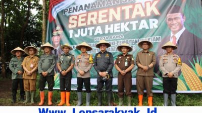 Polres Bondowoso Laksanakan Penanaman Jagung Serentak di Lahan 1 Juta Hektar