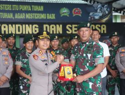 Jalin Silahturahmi, Kapolres Bondowoso Berkunjung ke Markas Batalyon Infanteri 514/SY