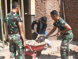 Satgas TMMD ke 123 Kodim 0822 Bondowoso Tetap Semangat di Hari Sabtu Minggu
