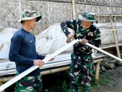 Kejar Target, Pembangunan Pos Kamling TMMD ke 123 Terus dikebut Jelang Penutupan