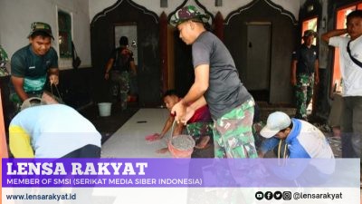 Satgas TMMD Bondowoso Mulai Pasang Keramik Mushola di H + 7