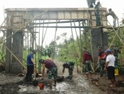Gapura Megah Desa Trotosari Segera Terwujud.! Progres TMMD ke 123 Capai Tahap Pengecoran