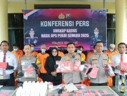Polres Nganjuk Berhasil Ungkap Ratusan Kasus Selama Operasi Pekat Semeru 2025