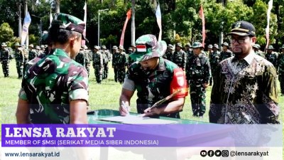Pa LO TNI AU Kodam V/Brawijaya Pimpin Upacara Penutupan TMMD Ke-123 Kodim 0822 Bondowoso