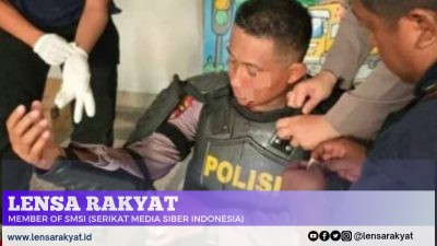 Belasan Polisi Terluka Kena Batu dan Petasan Saat Pengamanan Demo Tolak UU TNI di Surabaya