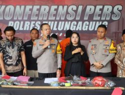 Polres Tulungagung Tetapkan 7 Tersangka Kasus Balon Udara Berpetasan 105 buah