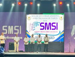 Pelantikan Pengurus SMSI Trenggalek, Herman: Kami Sumbang PAD Puluhan Juta