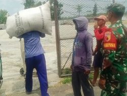 Pastikan Aman dan Lancar, Babinsa Nangkaan Kawal Pengiriman Gabah Milik Petani Ke Bulog