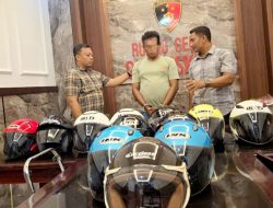 Polres Situbondo Berhasil Amankan Residivis Pencurian Helm dan Sita Puluhan Barang Bukti