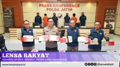 Polda Jatim Berhasil Ungkap Jaringan Narkoba Internasional 21 Kg Sabu Senilai 22 Milyar Disita