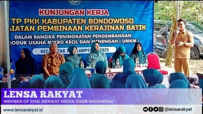 Kades Karang Anyar: Patut Jaga dan Lestarikan Nilai Budaya Dalam Kunker TP PKK Kabupaten Bondowoso di Pengrajin Batik