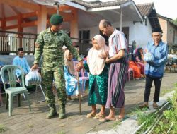 Yonif 514/SY Gelar Pengobatan Gratis dan Bagikan 200 Paket Sembako untuk Warga Kaligedang