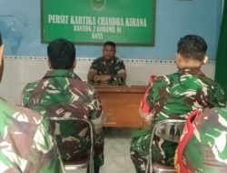 Danramil 0822/01 Bondowoso Pimpin Apel Pagi dan Sampaikan Jam Komandan di Makoramil