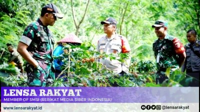 Dandim 0822 Bondowoso Dampingi Pangdam V/Brawijaya dan Kapolda Jatim di Lokasi Panen Raya Kopi Bersama Wapres RI