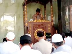 Safari Jum’at, Kapolsek Tegalampel Menjadi Khotib dan Imam Sholat Jum’at Pertama di Masjid Ar-Raudhah Usai Didirikan