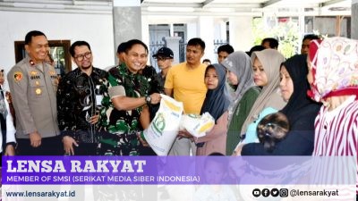 Dandim 0822 Bondowoso dan Forkopimda Kawal Penyaluran Bantuan Beras di Desa Silolembu