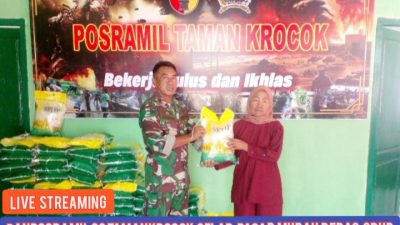Stabilkan Pasokan dan Harga Pangan, Danposramil 03 Tamankrocok Gelar Operasi Pasar Murah Beras SPHP