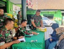 Bersama Bulog, Danramil 0822/01 Bondowoso Gelar Operasi Pasar Murah Beras SPHP di Makoramil