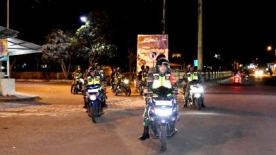 Gandeng Banser, Kodim 0822 Bondowoso Patroli Humanis dan Warga Merasa Senang