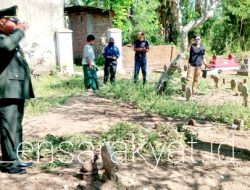 Danramil 01 Bondowoso Pimpin Penghormatan Terakhir untuk Purnawirawan Serda Walujo di TPU Nangkaan