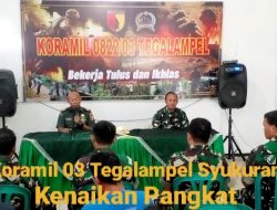 Koramil 0822/03 Tegalampel Syukuran Kenaikan Pangkat, Guna Menjamin Profesionalisme dan Keberlanjutan Karier Prajurit