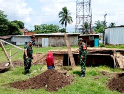 Danramil 0822/01 Bondowoso Pantau Langsung Pembangunan Pondasi Gerai Koperasi Merah Putih di Desa Pancoran