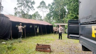 Polres Lumajang Dirikan Tenda Darurat Tanggap Bencana Erupsi Gunung Semeru