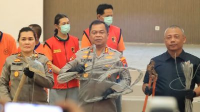 Polrestabes Surabaya Amankan Komplotan Pelaku Pencurian Kabel Telkom dan PJU
