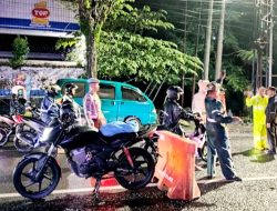 Babinsa Koramil 01 Bondowoso Bersama Tim Gabungan Amankan Lokasi Jembatan Ambruk di Nangkaan