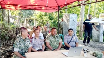 Wujud Nyata Kehadiran Negara, Danramil 0822/01 Kota Pimpin Vidcon Groundbreaking Jembatan Penghubung