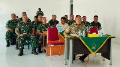 Danramil 0822/01 Bondowoso Hadiri Video Conference Evaluasi Percepatan Pembangunan KDKMP oleh Kasterad di Desa Taman, Grujugan