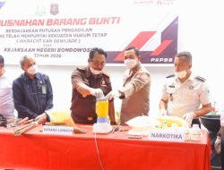 Polres dan Kejari Bondowoso Bersinergi Kuat Lewat Pemusnahan Barang Bukti yang Telah Berkekuatan Hukum Tetap