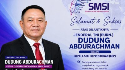 Dari Ketua Dewan Kehormatan SMSI hingga Kepala Staf Kepresidenan, SMSI Bondowoso Ucapkan Selamat untuk Jenderal Dudung