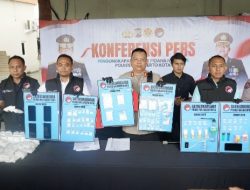 Polres Mojokerto Kota Amankan 57 Tersangka dan Barang Bukti Ungkap Narkoba Senilai 1,1 Miliar