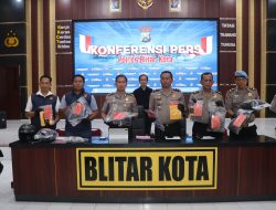 Polres Blitar Kota Amankan 3 Tersangka Perampok Bersajam Lintas Daerah Sasar Minimarket