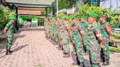 Danramil 0822/01 Kota Lettu Inf Sukiman Gelar Apel Pagi di Makoramil: Tegaskan Peran Aktif TNI Jaga Stabilitas Wilayah