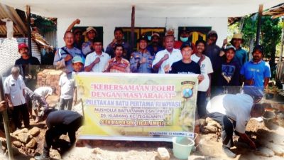 Dari Batu Pertama Hingga Sumbangan Material, Kapolsek dan Kepala PKM Tegalampel Wujudkan Mimpi Warga Klabang Miliki Mushalla