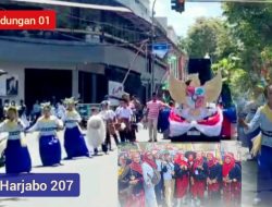 Pawai Harjabo ke-207 Meriah, Ratusan Pelajar SDN Blindungan 01 Bondowoso Tampilkan Kreasi Budaya Nusantara